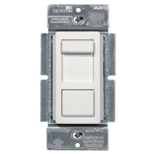 Leviton R50-IPL06-10M Slide Dimmer, 120 V, 600/150 W, CFL, Incandescent, LED Lamp, 3-Way, Ivory/White