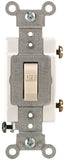 Leviton S06-CS115-2TS Switch, 15 A, 120/277 V, Push-In Terminal, Thermoplastic Housing Material, Light Almond