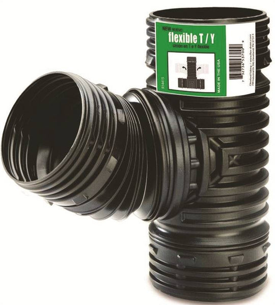 Amerimax ADP53702 Fitting Drain, 4 in, Polypropylene, Black, 70 psi Pressure