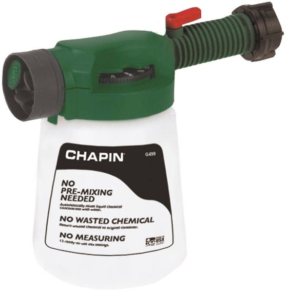 CHAPIN G499 Hose End Sprayer, 32 oz Cup, Poly