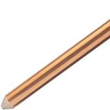nVent ERICO 615840UPC Grounding Rod, 5/8 in Dia Nominal, 4 ft L, Steel