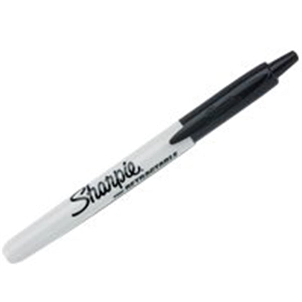 Sharpie 32724 Retractable Permanent Marker, Black Lead/Tip