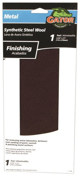 Gator 7320 Finishing Pad, 11 in L, 4-1/2 in W, 1000 Grit