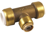 SharkBite UIP376A Transition Pipe Tee, 1 in, Push-to-Connect, DZR Brass, 200 psi Pressure