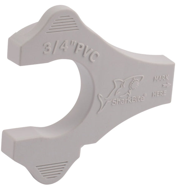 SharkBite UIP712A Gauge and Disconnect Clip, 3/4 in, PVC, White