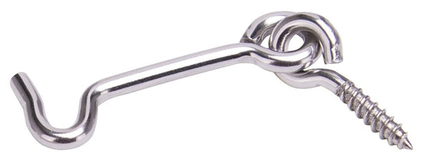 ProSource Gate Hook and Eye, 1/8 in Dia Wire, 2 in L, Stainless Steel