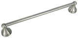 Boston Harbor Towel Bar, Zinc, Brushed Nickel, Surface Mounting, 18 in