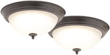 Boston Harbor ZD13-BR-C Ceiling Light Fixture, 0.17 A, 120 V, 20 W, 2-Lamp, LED Lamp, 1500 Lumens, 3000 K Color Temp