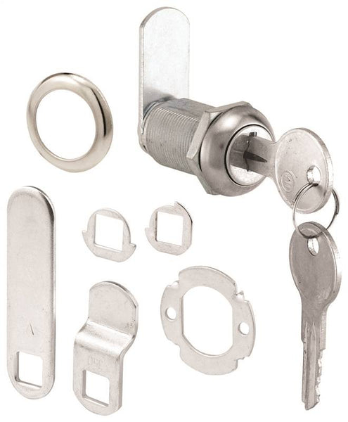 Defender Security U 9945 Drawer and Cabinet Lock, Keyed Lock, Y13 Yale Keyway, Stainless Steel, Chrome