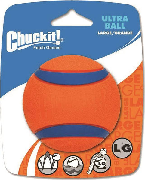 Chuckit! 17030 Dog Toy, L, Rubber, Blue/Orange
