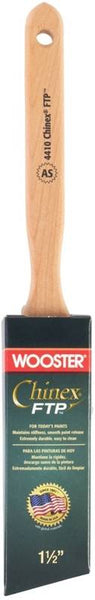 WOOSTER 4410-1-1/2 Paint Brush, 1-1/2 in W, 2-7/16 in L Bristle, Synthetic Bristle, Sash Handle