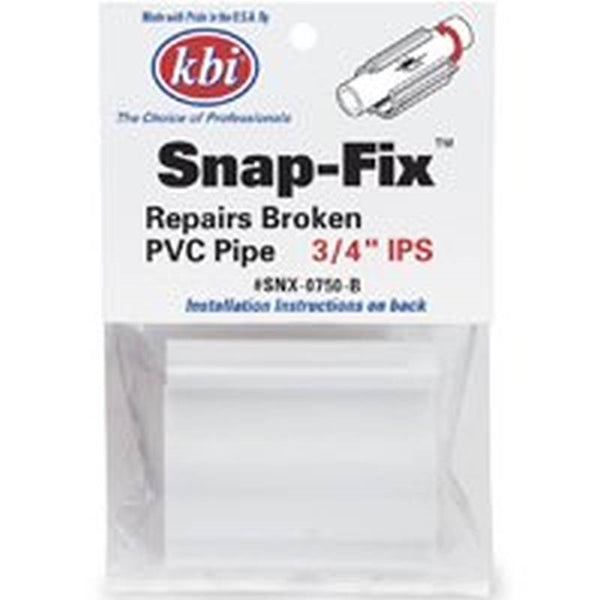 NDS KBI SNX SNX-1000-B Snap-Fix Pipe Repair Coupling, 1 in, Snap Lock, PVC, 150 psi Pressure