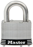 Master Lock 5SSKADHC Padlock, Keyed Alike Key, 3/8 in Dia Shackle, 1 in H Shackle, Stainless Steel Shackle, Laminated