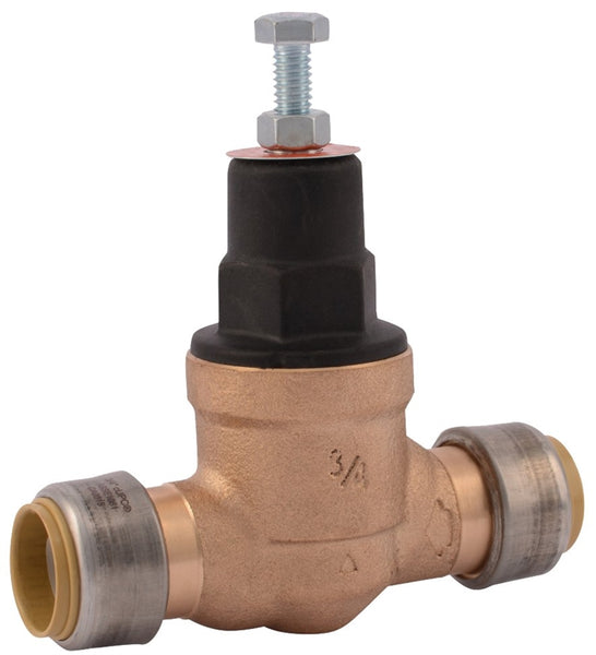 SharkBite EB45 Series 23808-0045 Pressure Regulating Valve, 3/4 in Connection, Push-Fit, Bronze Body