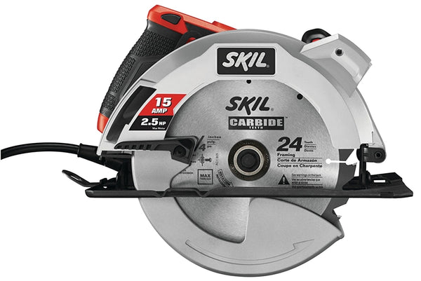 SKIL 5280-01 Circular Saw, 15 A, 7-1/4 in Dia Blade, 5/8 in Arbor, 1.93 in at 45 deg, 2.43 in at 90 deg D Cutting