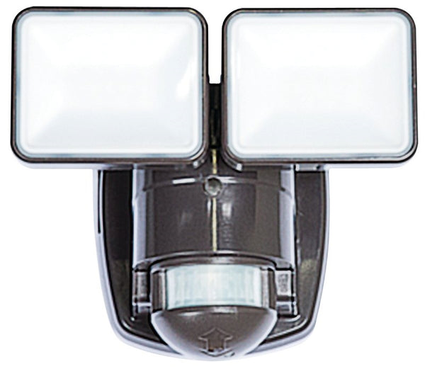 Heath Zenith HZ-5846-BZ Motion Activated Security Light, 120 V, LED Lamp, 1250 Lumens Lumens, Polycarbonate Fixture