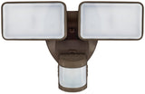 Heath Zenith HZ-5868-BZ Motion Activated Security Light, 120 V, 2-Lamp, LED Lamp, 2000 Lumens