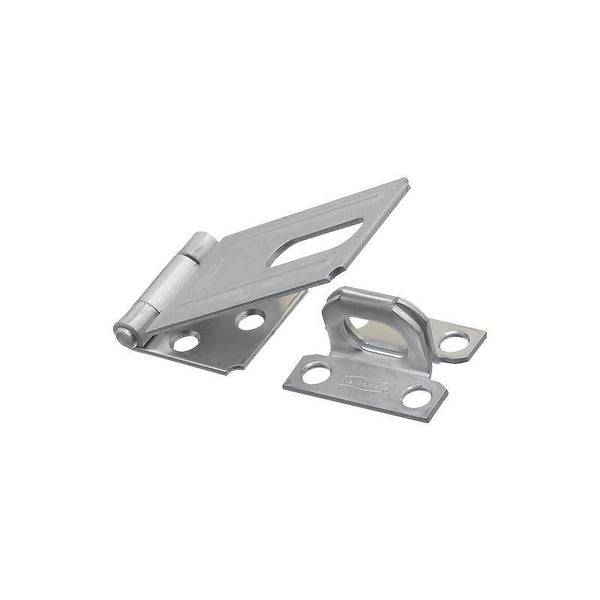 National Hardware V30 Series N102-277 Safety Hasp, 3-1/4 in L, 1-1/2 in W, Steel, Zinc, 0.44 in Dia Shackle
