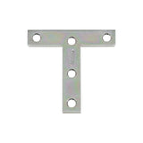 National Hardware V116 Series N113-704 T-Plate, 3 in L, 0.07 in Thick, Steel, Zinc