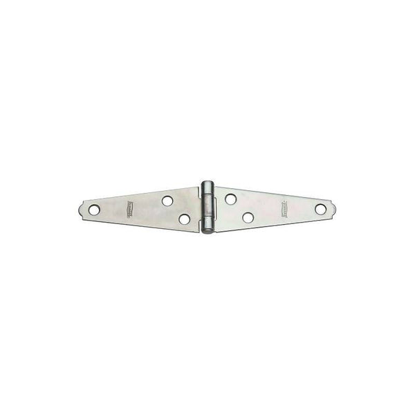 National Hardware N127-449 Strap Hinge, 1-3/16 in W Frame Leaf, 0.056 in Thick Leaf, Steel, Zinc, Fixed Pin