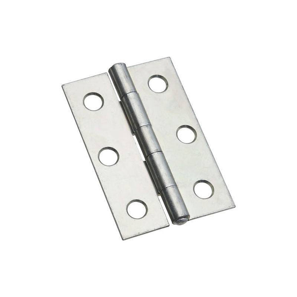 National Hardware N146-258 Utility Hinge, 2-1/2 in W Frame Leaf, 0.056 in Thick Frame Leaf, Steel, Zinc, 20 lb