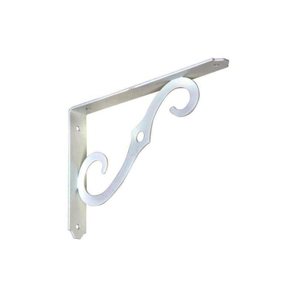 National Hardware 152BC N229-419 Shelf Bracket, 80 lb, 8 in L, 0.94 in H, Steel, Antique White