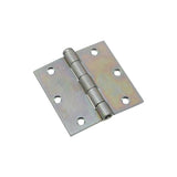 National Hardware N195-669 Broad Hinge, 3-1/2 in W Frame Leaf, 0.11 in Thick Frame Leaf, Cold Rolled Steel, Zinc, 70 lb