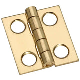 National Hardware N211-276 Decorative Narrow Hinge, 3/4 in H Door Leaf, 0.02 in Thick Door Leaf, Brass, Solid Brass