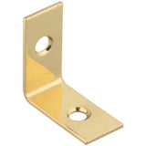 National Hardware V1875 Series N213-389 Corner Brace, 1 in L, Brass, Solid Brass