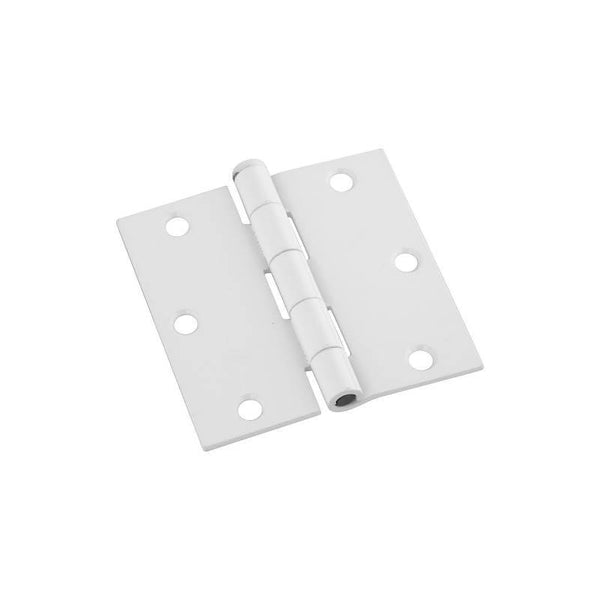 National Hardware N830-335 Square Corner Door Hinge, 3-1/2 in H Frame Leaf, Cold Rolled Steel, Full-Mortise Mounting