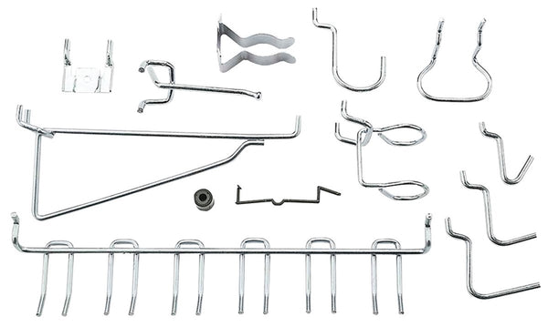 National Hardware N112-062 Peg Hook Assortment, 1/8, 1/4 in Opening, Steel, Zinc