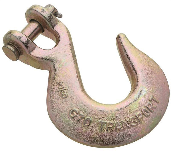 National Hardware 3254BC Series N282-111 Clevis Slip Hook, 3/8 in, 6600 lb Working Load, Steel, Yellow Chrome