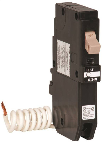 EATON CHFN120GF Circuit Breaker, CH, GFCI, 20 A, 1 -Pole, 120/240 VAC, Pigtail Mounting