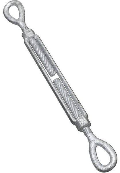 National Hardware 3270BC Series N177-428 Turnbuckle, 2700 lb Working Load, 5/8 in Thread, Eye, Eye, 9 in L Take-Up