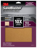 3M SandBlaster Series 20150-G-4 Sandpaper, 11 in L, 9 in W, 150 Grit, Medium, Aluminum Oxide Abrasive