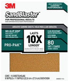 3M SandBlaster Series 30080ES-15-G Sandpaper, 11 in L, 9 in W, 80 Grit, Coarse, Aluminum Oxide Abrasive