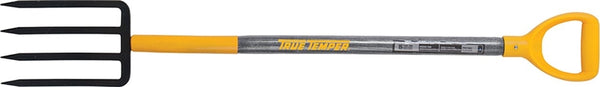 TRUE TEMPER 2812200 Spading Fork, 7-1/8 in W Tine, 8 in L Tines, Diamond Shaped Tine, 4 -Tine, Steel Tine