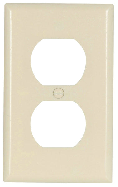 Eaton Wiring Devices 2132LA-BOX Receptacle Wallplate, 4-1/2 in L, 2-3/4 in W, 1 -Gang, Thermoset, Light Almond