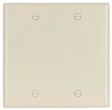 Eaton Cooper Wiring 2137LA-BOX Wallplate, 4-1/2 in L, 4.56 in W, 0.08 in Thick, 2 -Gang, Thermoset, Light Almond