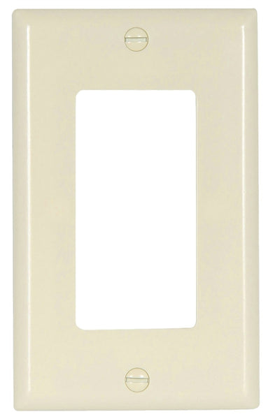 Eaton Wiring Devices 2151LA-BOX Wallplate, 4-1/2 in L, 2-3/4 in W, 1 -Gang, Thermoset, Light Almond, High-Gloss