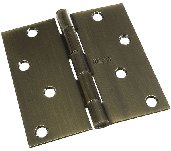 National Hardware 512 Series N176-651 Door Hinge, 1.883 in W Frame Leaf, 4 in H Frame Leaf, 0.08 in Thick Frame Leaf