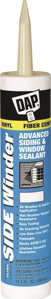 DAP 00813 Siding and Window Sealant, Almond, 24 hr Curing, -35 to 140 deg F, 10.1 oz Cartridge