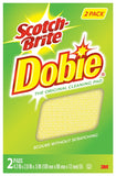 Scotch-Brite Dobie 722-6 All-Purpose Pad, 4-3/8 in L, 2.7 in W, 0.6 in Thick, Polyester/Polyurethane, Pale Yellow