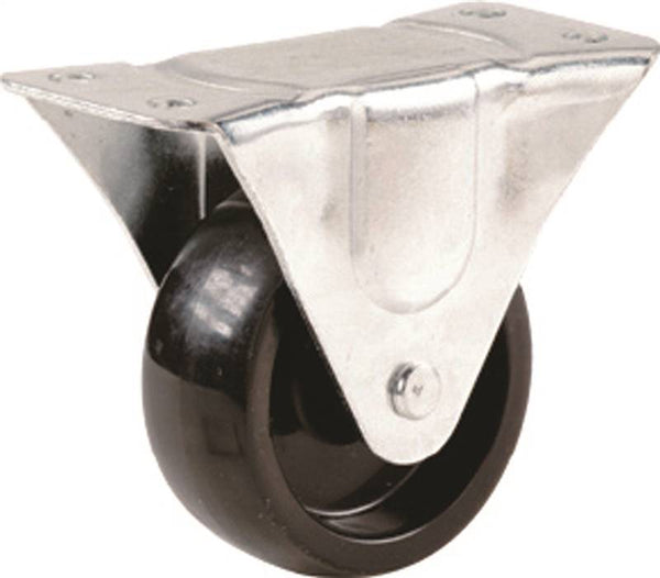 Shepherd Hardware 9396 Rigid Caster, 2 in Dia Wheel, 3/4 in W Wheel, Polypropylene Wheel, 125 lb