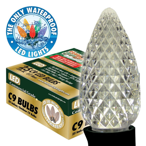 Holiday Bright Lights BU25-LEDFC9-TPW Light Bulb, 5 W, LED Lamp