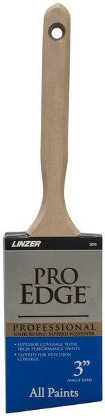 Linzer 2870-3 Paint Brush, 3 in W, Polyester Bristle, Angle Sash Handle