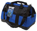 Vulcan JL-89022P Contractor's Tool Bag, 9-1/2 in W, 17 in D, 12 in H, 22-Pocket, Nylon, Black/Blue