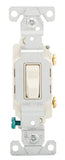 Eaton Wiring Devices CS120LA Toggle Switch, 20 A, 120, 277 VAC, PVC Housing Material, Light Almond