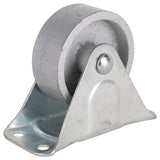 ProSource JC-S03 Rigid Caster, 3 in Dia Wheel, 1-1/4 in W Wheel, Steel Wheel, Gray, 250 lb, Steel Housing Material