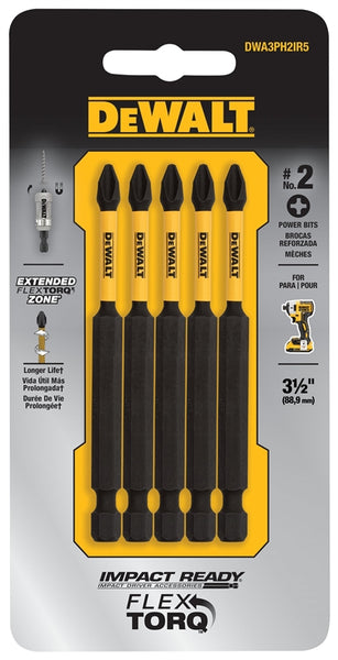 DeWALT DWA3PH2IR5 Screwdriver Bit, #2 Drive, Phillips Drive, 1-4 in Shank, Hex Shank, 3-1-2 in L